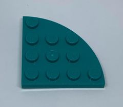 LEGO パーツ　ラウンドプレートコーナー　4×4 ダークターコイズ