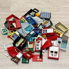 LEGO レゴ エクステリア系 中古 パーツ 窓 ドア 窓枠 トランス 格子 柵 バー サポート 街頭 壁画 パネル 大量 ばら売り 部品取り LY-240415-02