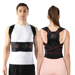 LMLSHOU 猫背ベルト 姿勢サポーター 姿勢ベルト 背筋ベルト 背中サポーター 背筋 肩甲骨 通気性優れ 装着簡単 調節可伸縮ベルト 男女兼用 背筋ベルト 巻き肩対応 家庭用・出掛け用 ギフト プレゼント