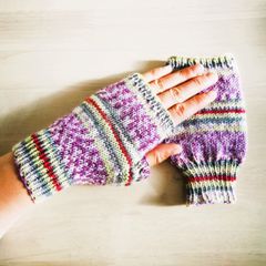 ハンドウォーマー： ショートタイプ・オールシーズン《ミックス20》ハンドメイド