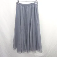 ◇ ⊂ fifth フィフス チュール ロング フレア スカート グレー レディース E  【1506110002297】