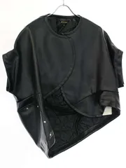 COMME des GARCONS コムデギャルソン 16AW フェイクレザースタッズ装飾キルティングベスト GR-J054 ブラック Sのサムネイル
