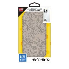 【新品 未使用 未開梱】PGA　iPhone 16 Pro用 ガラスフリップケース Premium Style トムとジェリー/ベージュ　PG-W24BGF01TAJのサムネイル