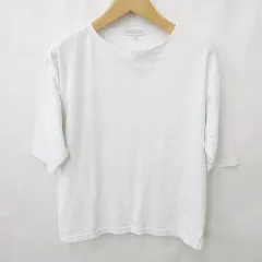 ユナイテッドアローズ A DAY IN THE LIFE UNITED ARROWS カットソー Tシャツ 七分袖 丸首 ドロップショルダー 綿 白 ホワイト Mのサムネイル
