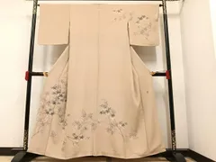 平和屋着物●訪問着　友禅　作家物　枝花文　正絹　逸品　AAAY7931ph