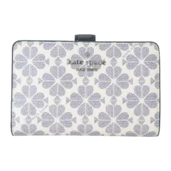 新品 ケイトスペード kate spade 2つ折り財布 ミディアム コンパクト バイフォールド ウォレット ネイビーマルチ