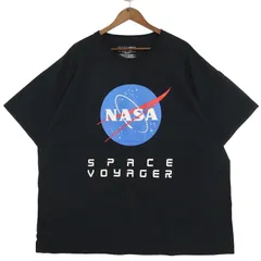 FASHON NAVA クルーネック半袖プリントTシャツ メンズUS-3XL NASA ブラック hsc-0629n