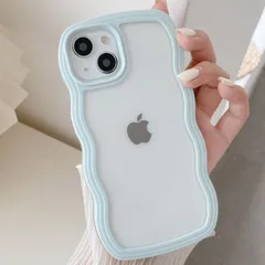 【在庫処分】14 6.1 inch 用 ケース 可愛い おしゃれケース アイフォンケース 13/iPhone ウェーブ デザイン ケース カラフルケース クリア TPUカバー 波状エッジ iPhone ソフトシェル ケース ワイヤレス充電対応 軽量 薄型 ファ