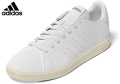 アディダス JH6871 adidas ADVANCOURT BASE 2.0 U メンズスニーカー ローカットスニーカー 紐靴 ひも靴 紳士 アドバンコート ベース 2.0 靴 フットウェアホワイト/フットウェアホワイト/ウォームクレイ 白