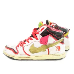 ナイキ エスビー NIKE SB × ガンダム ユニコーン Gundam Unicorn Dunk High PRO QS UNICORN スニーカー シューズ ハイカット ロゴ 26.5cm 白 ホワイト 赤 レッド DH7717-100のサムネイル