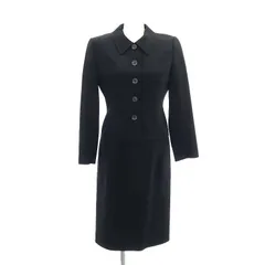 フォクシー ブティック FOXEY BOUTIQUE スーツ セットアップ 上下 ステンカラージャケット ワンピース ひざ丈 半袖 38 黒 ブラック /DF ■OSのサムネイル