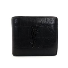サンローラン SAINT LAURENT 折り財布 YSL クロコ型押し