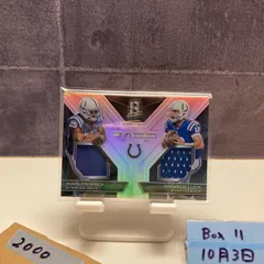 2017 Panini Spectra Marlon Mack Andrew Luck 016/199 INDIANAPOLIS COLTS; INDIANAPOLIS COLTS Dual ジャージ Synced カード