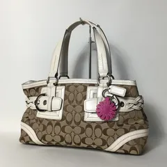 2505-215｜美品｜コーチ シグネチャー ハンドバッグ ホワイト