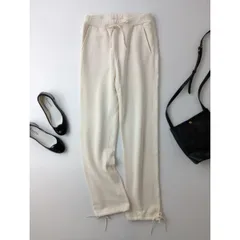 20SS 定価16500円 maturely マチュアリー BEAMS ビームス Side Cut Off Jersey Pants スウェットパンツ アイボリー オフホワイト (99Y＋2509)26H