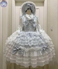 Angelic Pretty candyストライプリボン ワンピース サックス - メルカリ