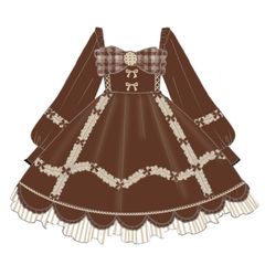 axes femme Chalmiere ボンボンショコラ柄ワンピース（茶） - メルカリ