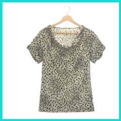美品 ef-de エフデ トップス Tシャツ おしゃれ ゆったり 半袖 レディース レオパード 9