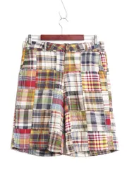 【お得なクーポン配布中!】 90s ポロ ラルフローレン マドラス チェック パッチワーク ショート パンツ メンズ 実寸 30 古着 90年代 ショーツ 短パン アーミー タイプ