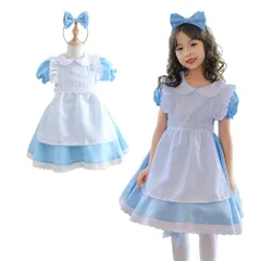 クリスマス イベント かわいい 女の子 女の子 コスチューム キッズ プリンセス ドレス 子供 子供 パーティー 子供 衣装 不思議の国のアリス メイド服 ディズニー 仮装 アリス コスプレ ハロウィン [YCharu]