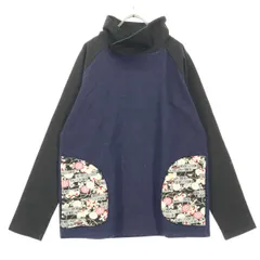 泥棒日記 ドロボウニッキ 花柄 長袖 カットソー L ネイビー メンズ 古着