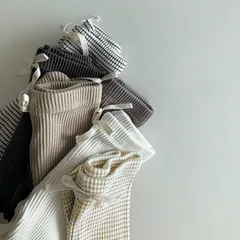 無地＆ボーダー リブレギンスタイツパンツ☆韓国 子供服 ベビー服 リブ 無地 ボーダー タイツ レギンス パンツ スパッツ