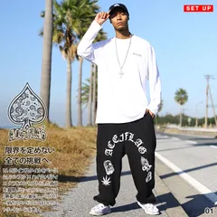 ACE FLAG 上下セット 長袖 メンズ 白/黒 大きいサイズ エースフラッグ セットアップ ロンT 上下 聖母 マリア 聖母マリア プレイングハンズ ローライダー チカーノ 祈る手 b系 ヒップホップ ファッション ストリート系 AF-SE-LT-098