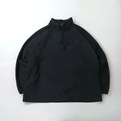 THE NORTH FACE ノースフェイス ハーフジップ プルオーバー 裏フリース ロゴ刺繍 ブラック XL　B202507
