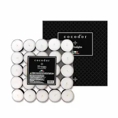 COCODOR ココドール ティーライト キャンドル 100個入り コットンフラワー(Cotton Flower) 約3-5時間持続 イタリア製キャンドル - プレゼント 女性 誕生日 記念日 線香 贈り物 ギフト 人気 1