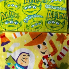 ディズニー　Disney フェイスタオル　2枚セット　トイストーリー　エイリアン