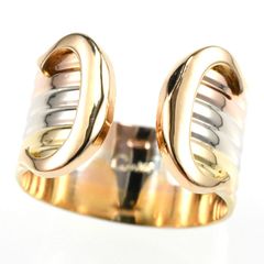 Cartier カルティエ C2リング LM ドゥーブルC K18 スリーカラー SIZE:49 指輪 Au750