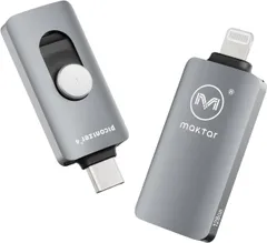 ピコナイザー Piconizer4 iPhone USBメモリ 写真 バックアップ Lightning タイプ USB-C データ保存 スマホ 画像 iPhoneバックアップ Maktar マクター 写真画像撮り放題 アルバム整理簡単 無料アプリ 容量拡大のサムネイル