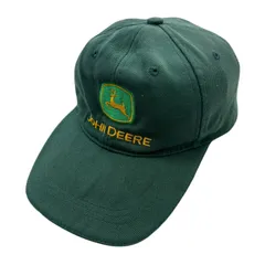 JOHN DEERE ジョンディア ロゴ刺繍 ビンテージ キャップ 帽子 グリーン 緑 ハズシ ノームコア サイズ調整可能 ●FMC209のサムネイル