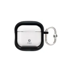【新品】 iFace Reflection AirPods 第4世代 専用 ケース ポリカーボネート クリアケース (ブラック)【 耐衝撃 カラビナ付き ワイヤレス充電可 アイフェイス airpods4 エアーポッズ イヤホンケース 】 1