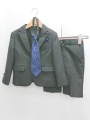 ◇ Θ ELLE エル フォーマル　ストライプ　キッズ セットアップ　ジャケット　パンツ サイズ110 ブラック 男の子 P  【1409250029127】