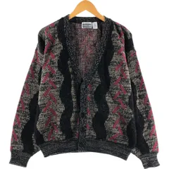 古着 White Oak 総柄 アクリルニットカーディガン メンズM相当/eaa498955