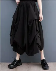 モード系　大きいサイズ パンツ　ウエストゴム　個性　レディース 　春夏 秋 新品　変形