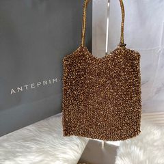 ★ほぼ未使用★ANTEPRIMA ゴールド ビーズ バッグ セッキオ スティローゾ/シルバーゴールド ｜ 【公式