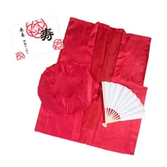 【人気商品】3点セット+バルーン付 ちゃんちゃんこ 高級生地 鶴亀模様 祝い 還暦 古希 長寿 喜寿 傘寿 YOU+ 祝い