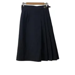 【新品】アナイ　36 夏素材　ネイビー プリーツスカート 新品】アナイ 36 夏素材 ネイビー プリーツスカート