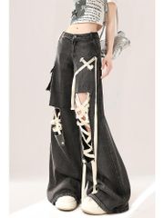 DollsKill 13日の金曜日 ジェイソン y2k バギー カーゴ デニム - メルカリ