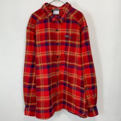 【古着】コロンビア レッド タータンチェック フランネルシャツ XLサイズ
