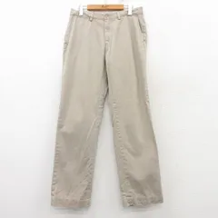 W32/古着 ラルフローレン ブランド パンツ メンズ コットン ベージュ カーキ 25mar10 中古 ボトムス ロング