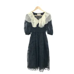 森英恵　Hanae Mori フリル袖 ワンピース 9A3 豪華　エレガント 森英恵 Hanae Mori フリル袖 ワンピース 9A3 豪華 エレガント