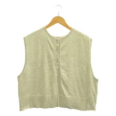 【美品】  tumugu / ツムグ | コットン ランダム リブ ニット 2way ベスト | F | グレー | レディース
