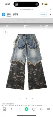COZY WORLDWIDE 風 US UK 2in1 デニムパンツ y2k COZY WORLDWIDE 風 US UK 2in1 デニムパンツ y2k