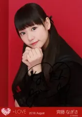 【中古】生写真(女性) ☆イコールラブ(=LOVE)/齊藤なぎさ/直筆サイン入り・上半身/イコールラブ(=LOVE)生写真セット(赤背景1)「2018.August」