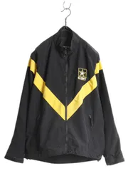 【お得なクーポン配布中!】 米軍実物 US ARMY ナイロン トレーニング ジャケット SMALL SHORT 古着 ミリタリー 軍物 APFU ジャンパー アーミー ブルゾン 黒 ツートン