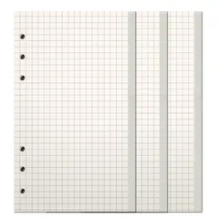 【特価セール】A6サイズ バイブル 方眼 バインダー用 ビジネス手帳 専用リーフ ルーズリーフ用 リフィル用紙 詰め替え用紙 システム手帳リフィル 厚型 手帳リフィル A6 6穴 サムコス 45枚*3冊