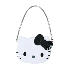 新品 サンリオ(SANRIO) チェーン付き両面ミラー（I Love Hello Kitty） ハローキティ ブラック 鏡 メイク 持ち運び 338826